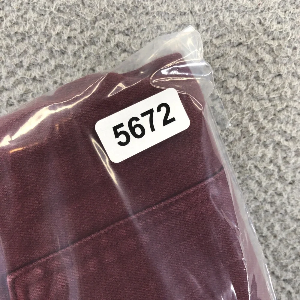 Stussy Shorts Mens 36 Burgundy Jeans Denim Cut Off Slim Jeans 5 Pocket Jorts